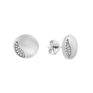 Calvin Klein Ladies Circular Crystal Stud Earrings