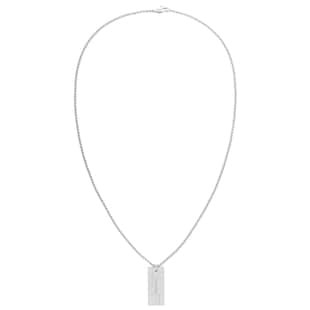Calvin Klein Mens Stainless Steel Dog Tag Grid Pendant