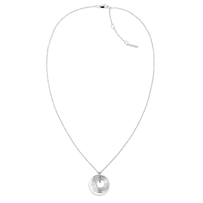 Calvin Klein Ladies Stainless Steel Crystal Circular Pendant