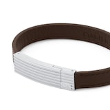 Calvin Klein Mens Brown Leather Circuit Bracelet