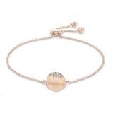 Calvin Klein Ladies Rose Gold Coloured Circular Chain Crystal Bracelet