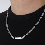 Calvin Klein Mens Stainless Steel Twist Clasp Necklace