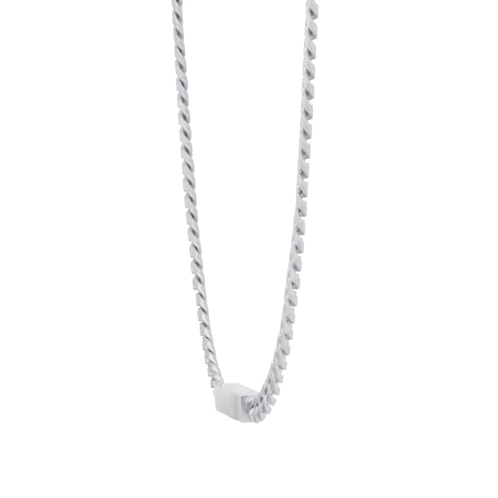 Calvin Klein Mens Stainless Steel Twist Clasp Necklace