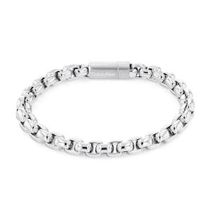 Calvin Klein Mens Stainless Steel Box Chain Bracelet