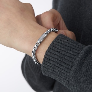 Calvin Klein Mens Stainless Steel Box Chain Bracelet