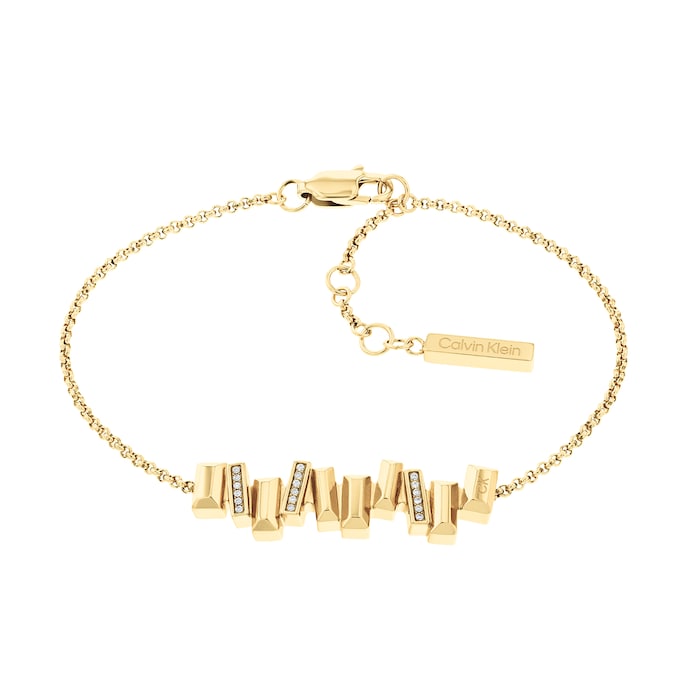 Calvin Klein Ladies Yellow Gold Coloured Luster Crystal Bracelet