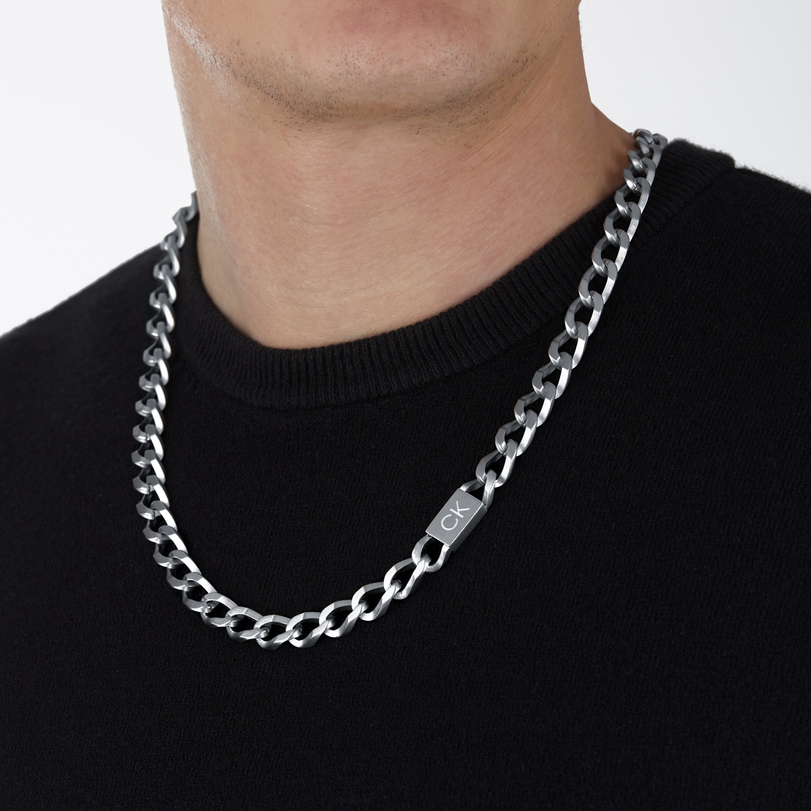 Calvin Klein Mens Chain Outlook Necklace 35000251 | Goldsmiths