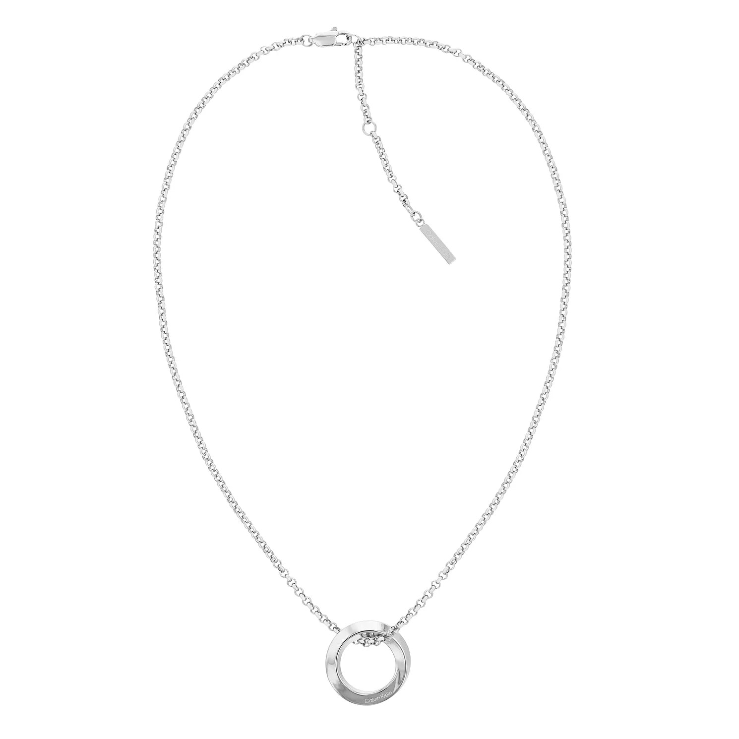 Calvin Klein Ladies Stainless Steel Twisted Ring Necklace