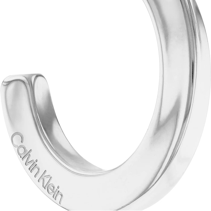 Calvin Klein Ladies Stainless Steel Twisted Hoop Earrings