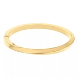Calvin Klein Ladies Yellow Gold Coloured Twisted Hinged Bangle