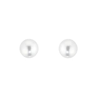 Mikimoto 18ct White Gold 6-6.5mm White Grade A Pearl Stud Earrings