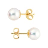 Mikimoto Classic Collection 6x6.5mm Grade A+ Akoya Pearl Stud Earrings