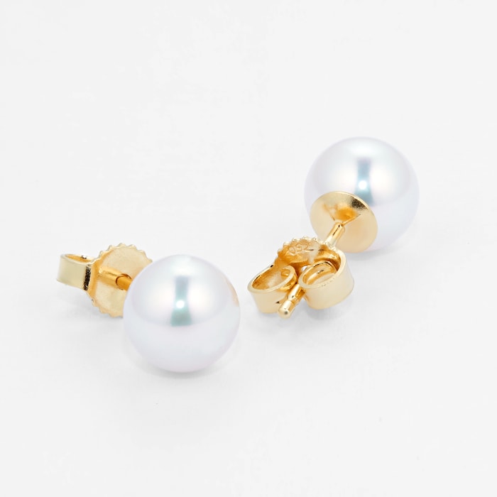 Mikimoto Classic Collection 6x6.5mm Grade A+ Akoya Pearl Stud Earrings