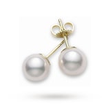 Mikimoto Classic Collection 7x7.5mm Grade A Akoya Pearl Stud Earrings