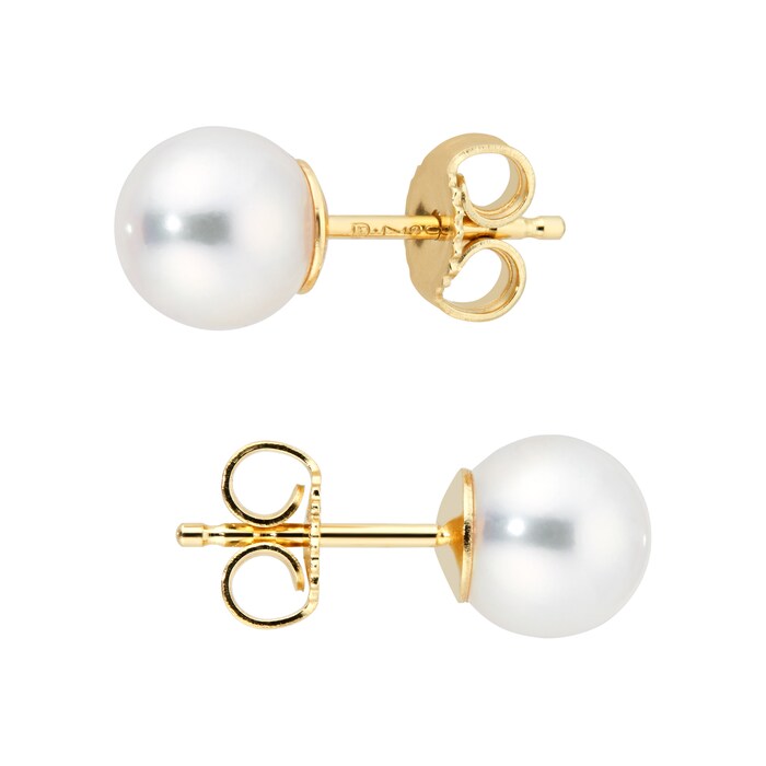 Mikimoto Classic Collection 7.5x8mm Grade AAA Akoya Pearl Stud Earrings