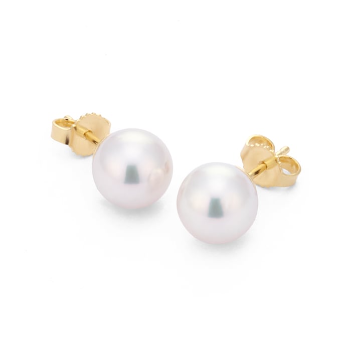 Mikimoto Classic Collection 8x8.5mm Grade A+ Akoya Pearl Stud Earrings