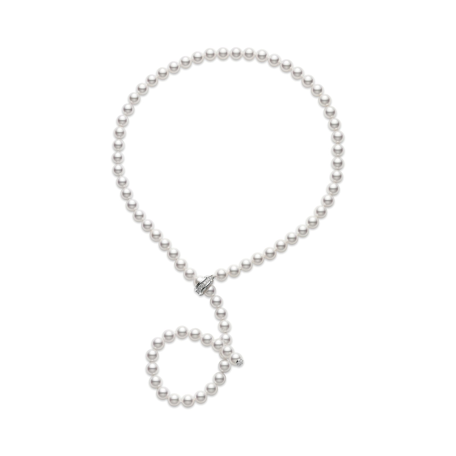 Classic Collection 7.5mm Grade A Akoya Pearl Lariat Necklace