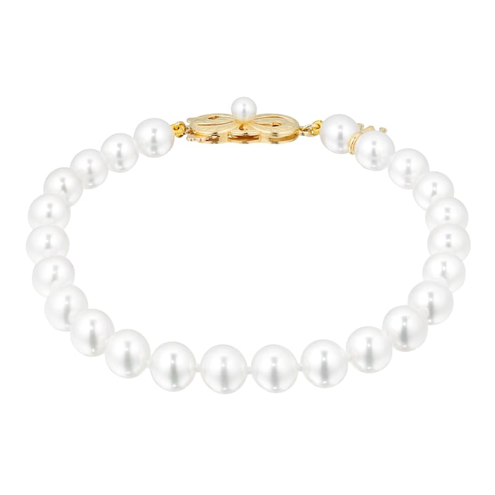 Mikimoto White Gold Pearl Bracelet