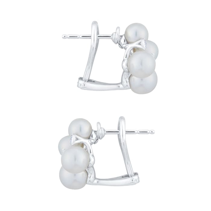 Mikimoto Bubble Collection Pearl & 0.08cttw Diamond Earrings