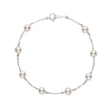 Mikimoto 18k White Gold Akoya Cultured Pearl Bracelet 18cm