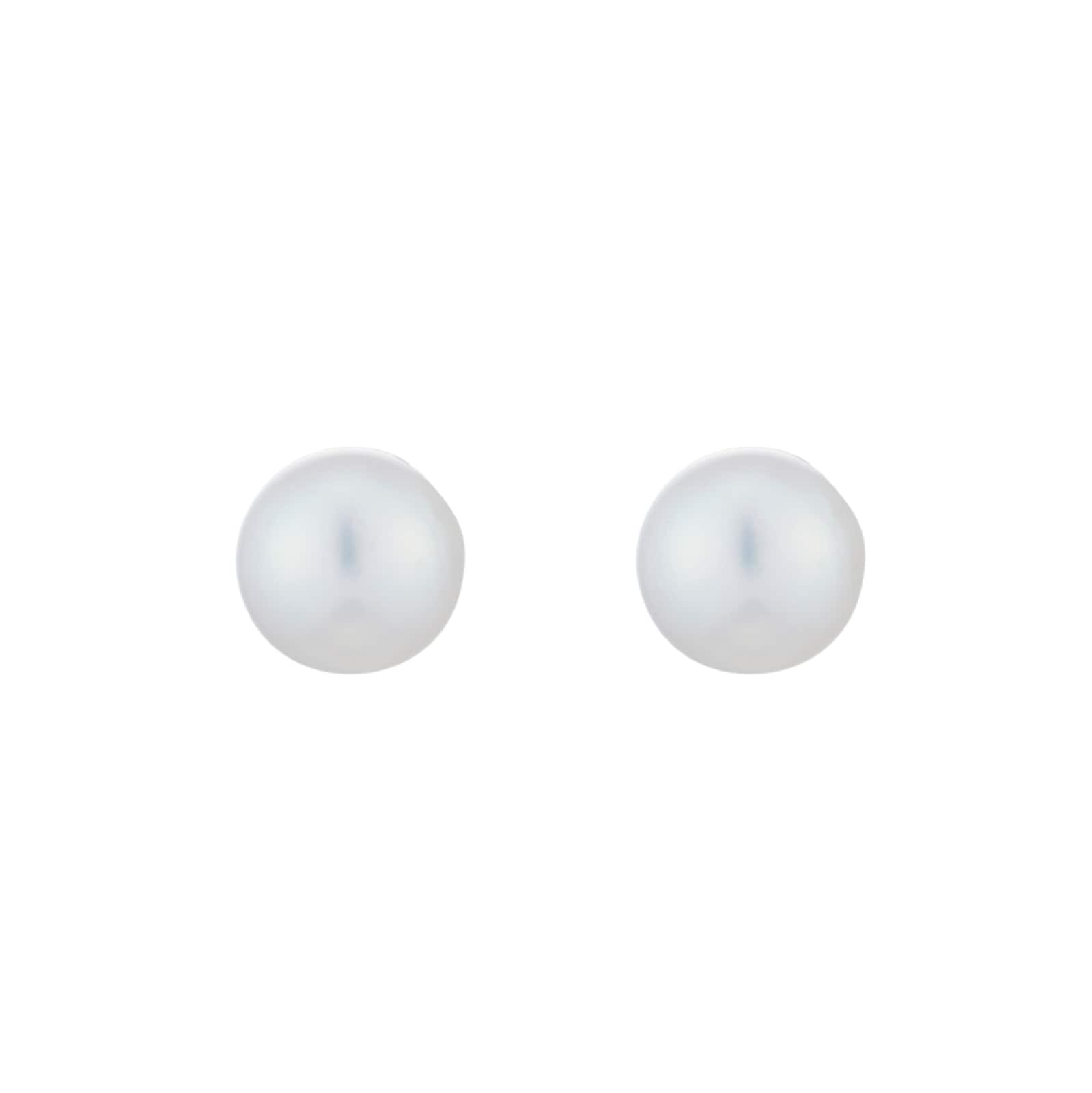 18ct White Gold 5mm White Grade A Pearl Stud Earrings