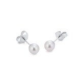Mikimoto 18ct White Gold 5mm White Grade A Pearl Stud Earrings