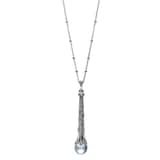 Mikimoto 18k White Gold Cultured White South Sea pearl 13mm A+ 13mm 1.34cttw Diamond Necklace