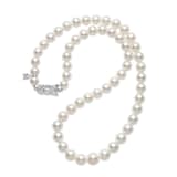 Mikimoto 18K White Gold Akoya Cultured Pearl Necklace
