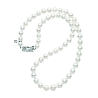 Mikimoto 18k White Gold Graduated Akoya Cultured Pearl 18" Necklace Mikimoto 18k White Gold Graduated Akoya Cultured Pearl 18" Necklace