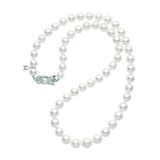 Mikimoto 18k White Gold Graduated Akoya Cultured Pearl 18" Necklace