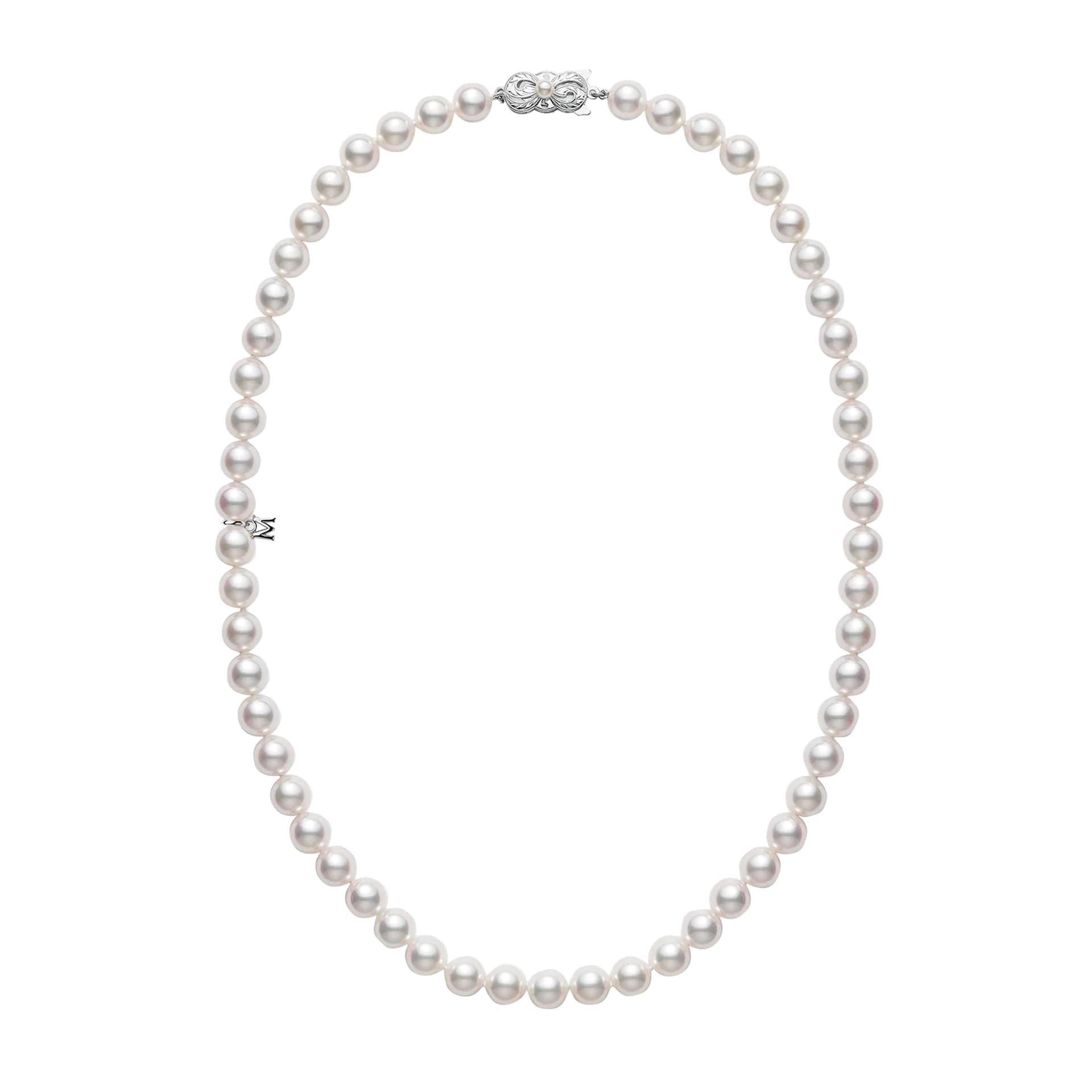 Mikimoto 18k White Gold Akoya Cultured Pearl 18" Necklace Mikimoto 18k White Gold Akoya Cultured Pearl 18" Necklace
