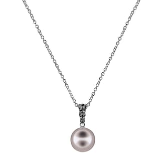 Mikimoto 18k White Gold Black South Sea Single Cultured Pearl and Diamond 18" Necklace Mikimoto 18k White Gold Black South Sea Single Cultured Pearl and Diamond 18" Necklace