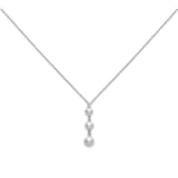 Mikimoto 18k White Gold Cultured 5.5-7.5mm pearl and 0.08cttw Diamond Necklace 16-18"