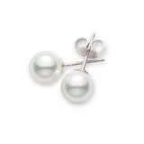 Mikimoto 18ct White Gold 7mm White Grade A Pearl Stud Earrings