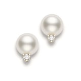 Mikimoto 18k Yellow Gold 10mm-11mm South Sea Cultured Pearl Stud Earrings