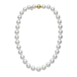 Mikimoto 18k Yellow Gold Cultured White South Sea pearl 12.9x10.2mm A+ Grade Necklace