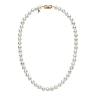 Mikimoto 18K Yellow Gold Akoya Cultured Pearl 18" Strand Necklace Mikimoto 18K Yellow Gold Akoya Cultured Pearl 18" Strand Necklace