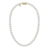 Mikimoto 18k White Gold Akoya Cultured Pearl 18" Strand Necklace