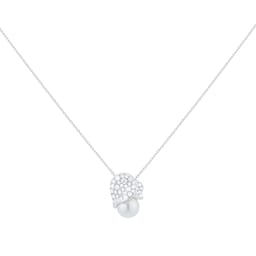 37400609 - Les Petales Place Vendome Grade A+ Akoya Pearl & 0.44cttw Diamond Pendant