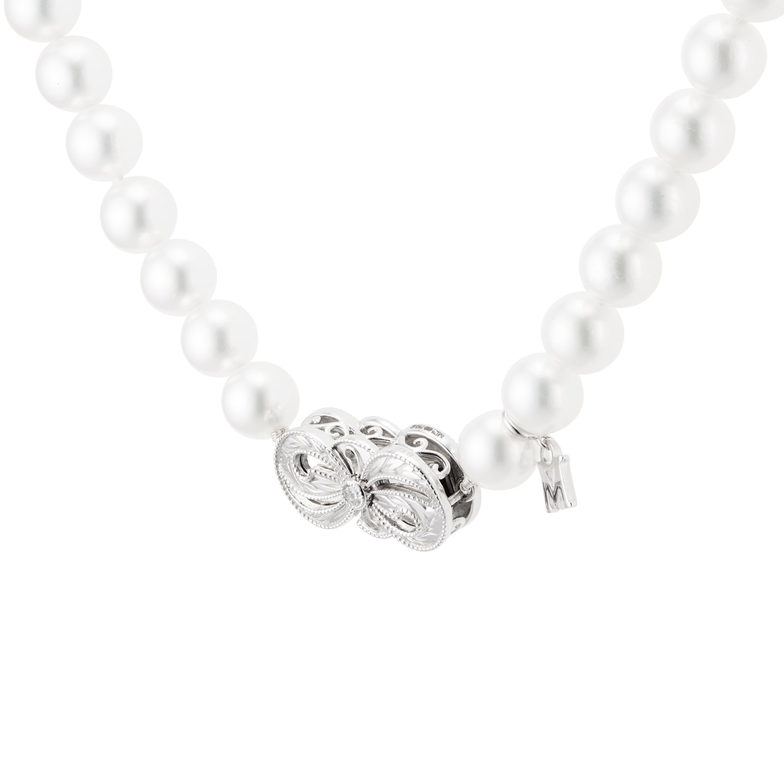 mikimoto pearl necklace and earrings set