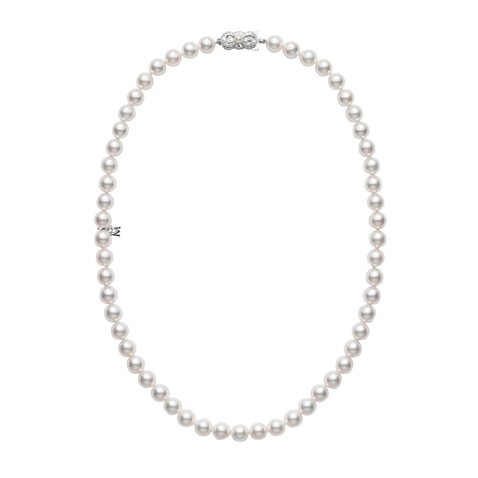 Mikimoto 18k White Gold Akoya Cultured Pearl 18