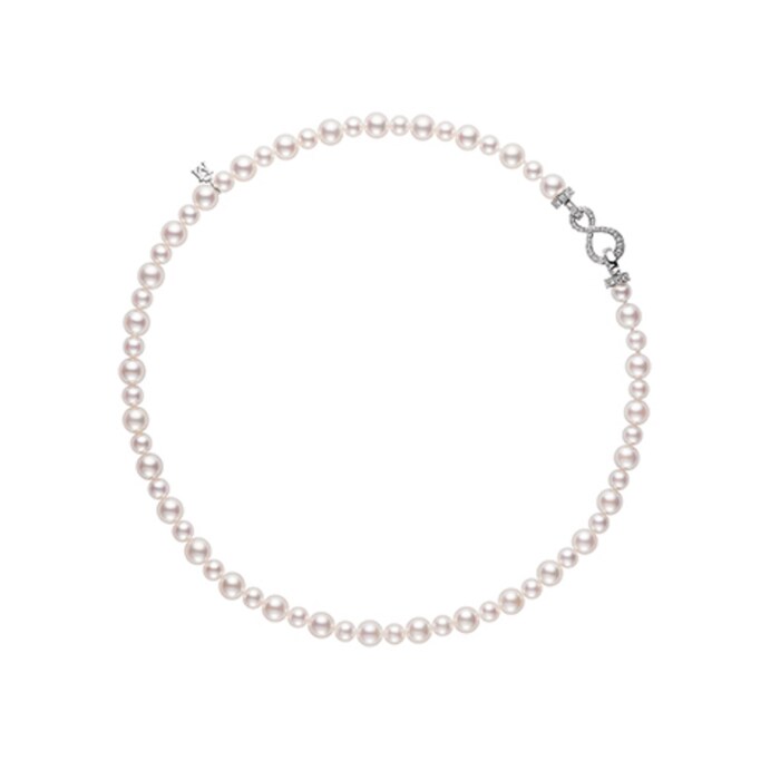 Mikimoto Ruyi Collection Akoya Pearl & 0.53cttw Diamond Necklet