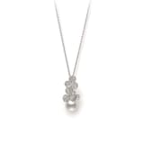 Mikimoto Fortune Leaves Collection White South Sea Pearl & 0.93cttw Diamond Pendant