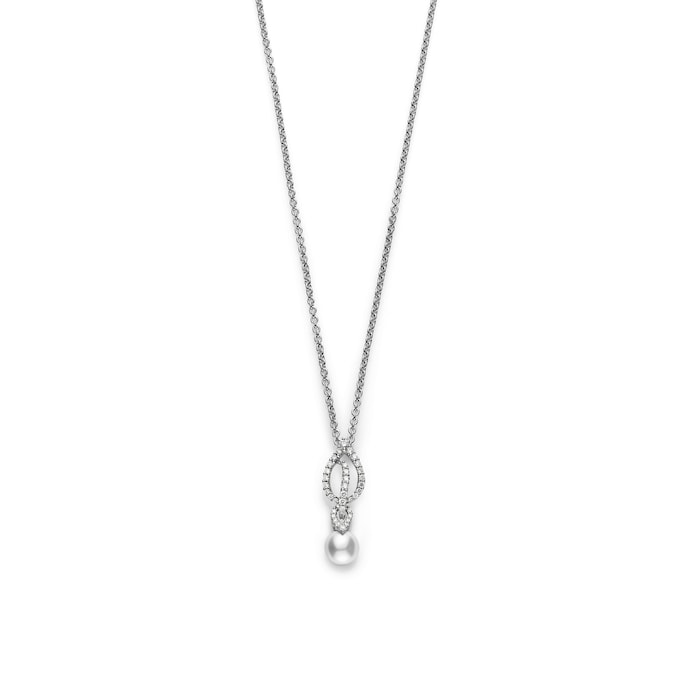 Mikimoto Laurel Collection Akoya Pearl & 0.46cttw Diamond Pendant