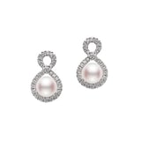 Mikimoto Ruyi Collection Akoya Pearl & 0.22cttw Diamond Earrings