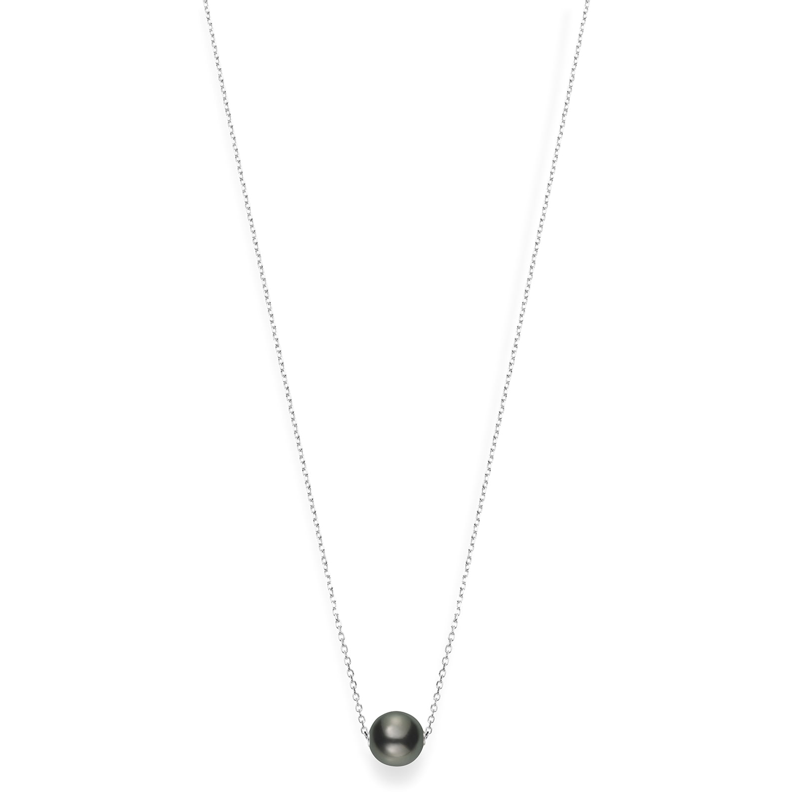 Mikimoto 18k White Gold Black South Sea Pearl Pendant