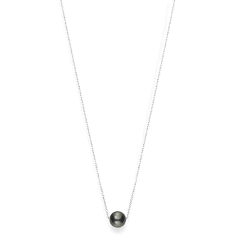 Mikimoto 18k White Gold Black South Sea Pearl Pendant Mikimoto 18k White Gold Black South Sea Pearl Pendant