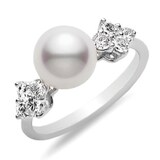 Mikimoto Classic Elegance Collection Akoya Pearl & 0.48cttw Diamond Ring