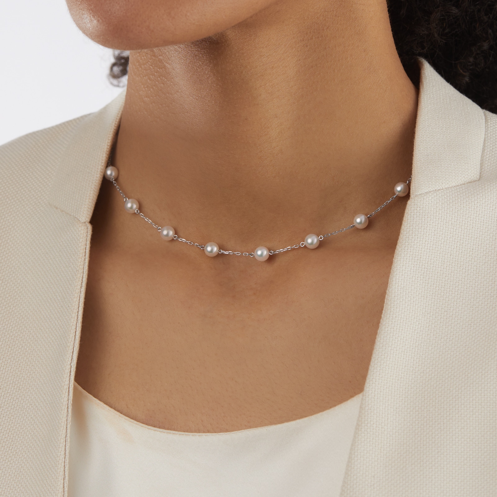 Mikimoto 18ct White Gold Akoya Pearl Necklace