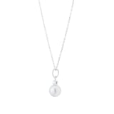 Mikimoto 18ct White Gold 8x8.5mm AA Pearl & 0.10ct Diamond Pendant